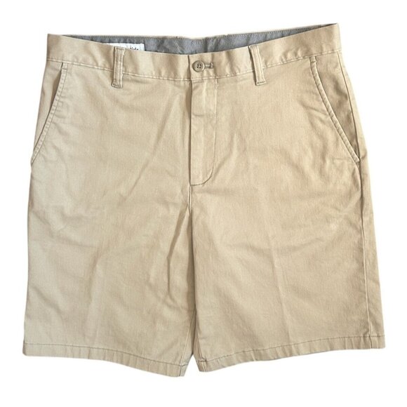 Amazon Essentials Classic-Fit Chino Short Khaki Cotton Stretch 9" Inseam 34W - Picture 2 of 11